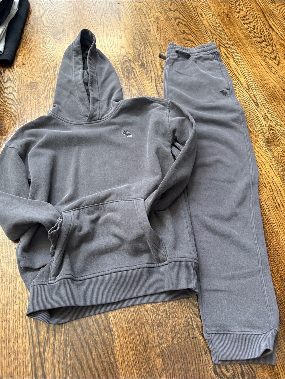 abercrombie kids Gray Fleece Hoodie & Joggers Set
